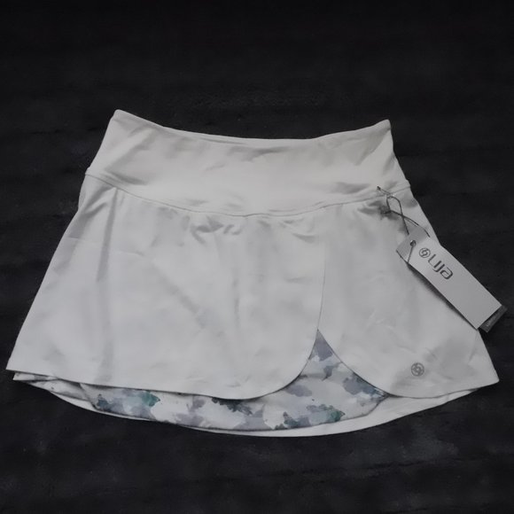 Lija Small Elite Fury Skirt Skort. NWT. White. Purple Tie Dye. - Picture 2 of 5